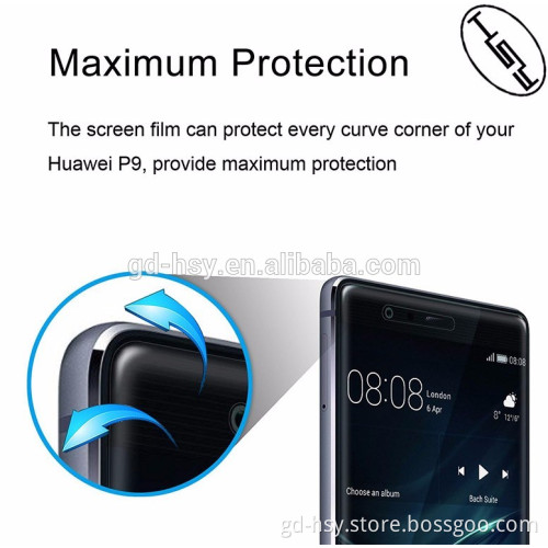 HUYSHE Screen Protector TPU Nano Anti-explosion HD Clear Shield Film for Mobile Phone Huawei P9 Full Cover